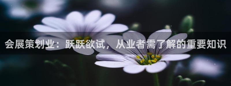 果博注册链接：会展策划业：跃跃欲试，从业者需了解的重要知识