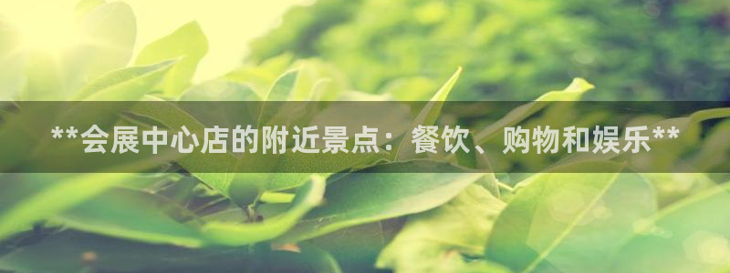果博代理怎么注册：**会展中心店的附近景点：餐饮、购物和娱乐**