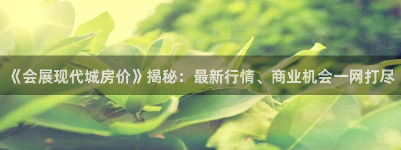 果博环保官网：《会展现代城房价》揭秘：最新行情、商业机会一网打尽